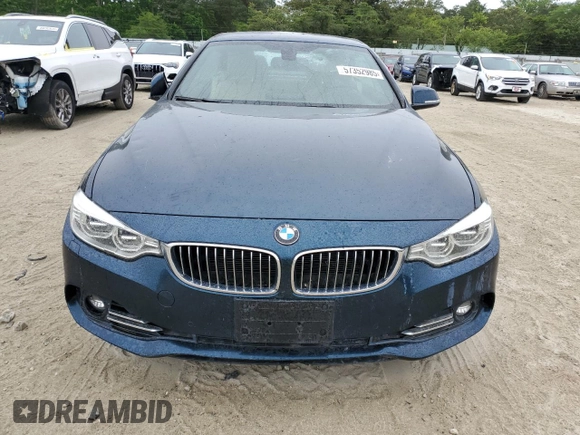 2014 BMW 4 Series 435i with VIN WBA3T3C53EP737301, listed as a Copart auction lot 57352985 with Not provided miles and Salvage title. Bid and sale history available at DreamBid. Image 5.