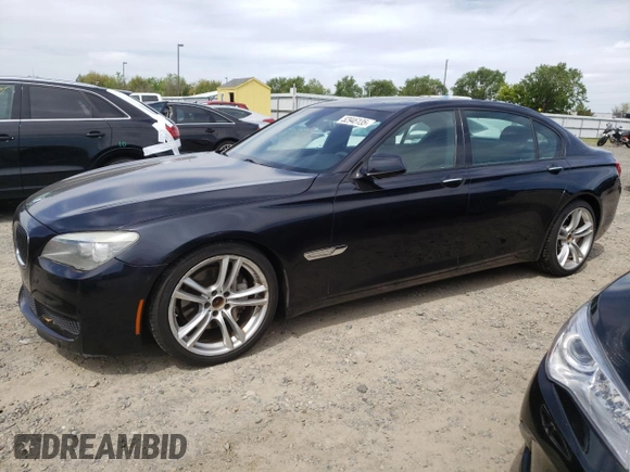 2012 BMW 7 Series 740Li with VIN WBAKB4C5XCC576227, listed as a Copart auction lot 52946135 with 154,611 mi miles and Salvage Title. Bid and sale history available at carsss.com. Image 1.