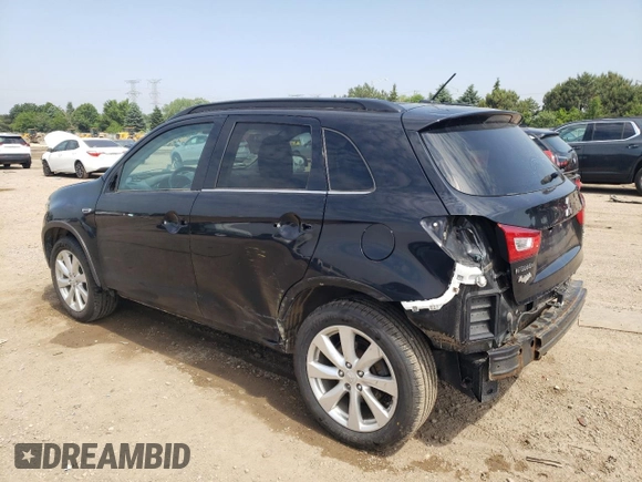 2015 Mitsubishi Outlander GT with VIN 4A4AR4AW3FE025256, listed as a Copart auction lot 59596475 with 110,952 mi miles and Salvage title. Bid and sale history available at DreamBid. Image 2.