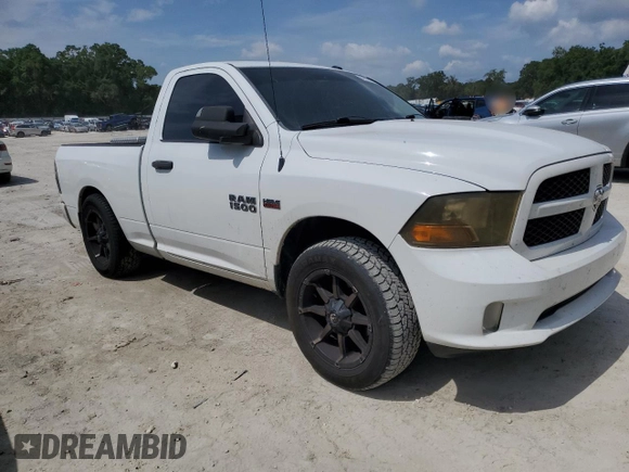 2014 Ram 1500 Express with VIN 3C6JR6AT2EG331453, listed as a Copart auction lot 58036025 with 204,576 mi miles and Salvage title. Bid and sale history available at DreamBid. Image 4.