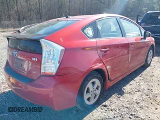2011 Toyota Prius I with VIN JTDKN3DU6B5342874, listed as a IAAI auction lot 41431006 with 135,474 mi miles. Bid and sale history available at carsss.com. Image 4.