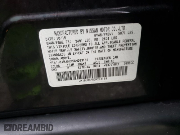 2016 Infiniti QX50 with VIN JN1BJ0RR5GM263159, listed as a Copart auction lot 65229454 with 116,066 mi miles and Salvage Title. Bid and sale history available at carsss.com. Image 12.