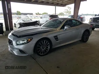 2018 Mercedes-Benz SL 550 with VIN WDDJK7DA5JF054120, listed as a Copart auction lot 61228535 with 50,742 mi miles and Salvage title. Bid and sale history available at DreamBid. Image 1.