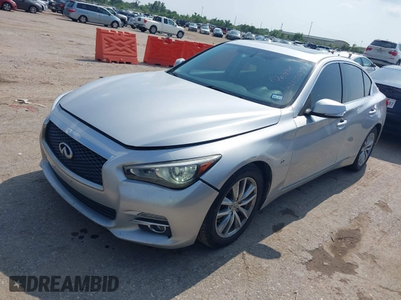 2015 Infiniti Q50 Premium with VIN JN1BV7AP4FM356812, listed as a IAAI auction lot 42135635 with 183,689 mi miles. Bid and sale history available at carsss.com. Image 2.