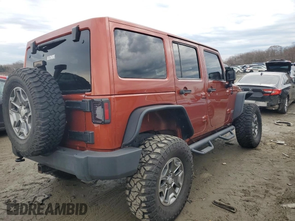 2014 Jeep Wrangler Unlimited Rubicon with VIN 1C4BJWFG0EL187243, listed as a Copart auction lot 45865005 with 53,064 mi miles and Salvage title. Bid and sale history available at DreamBid. Image 3.