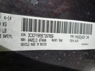 2014 FIAT 500 Sport z VIN 3C3CFFBR9ET267856, wystawiony jako IAAI lot #41513824 z przebiegiem Nie podano mil oraz . Historia ofert i sprzedaży dostępna na DreamBid. Obrazek 9.