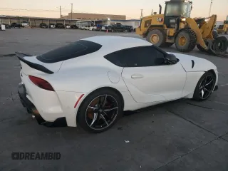 2020 Toyota GR Supra 3.0 with VIN WZ1DB4C01LW024857, listed as a Copart auction lot 86454564 with 0 mi miles and Salvage Title. Bid and sale history available at carsss.com. Image 3.