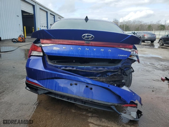 2023 Hyundai Elantra Limited with VIN KMHLP4AG9PU515797, listed as a Copart auction lot 43249305 with 49,763 mi miles and Salvage Title. Bid and sale history available at carsss.com. Image 6.