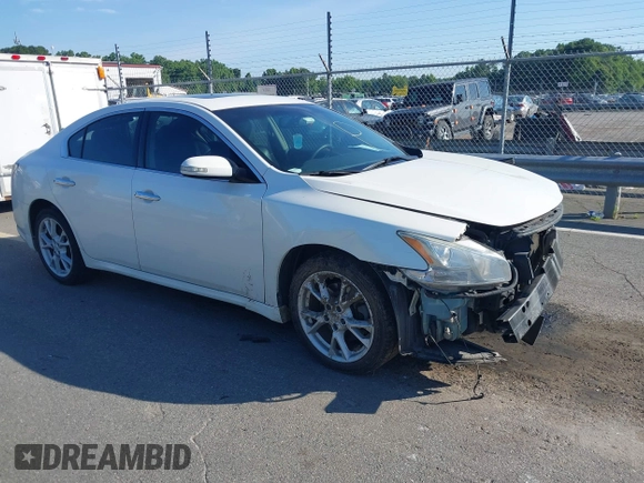 2014 Nissan Maxima S with VIN 1N4AA5AP2EC909749, listed as a IAAI auction lot 42456426 with 185,554 mi miles and . Bid and sale history available at DreamBid. Image 1.