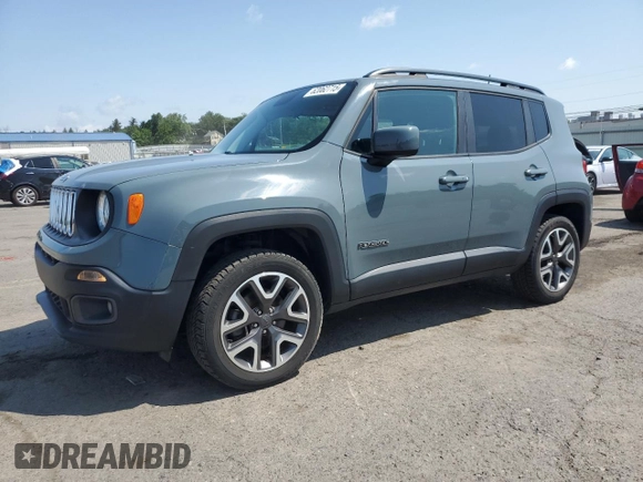 2018 Jeep Renegade Latitude with VIN ZACCJBBB7JPG88689, listed as a Copart auction lot 62062715 with 46,702 mi miles and Salvage title. Bid and sale history available at DreamBid. Image 1.