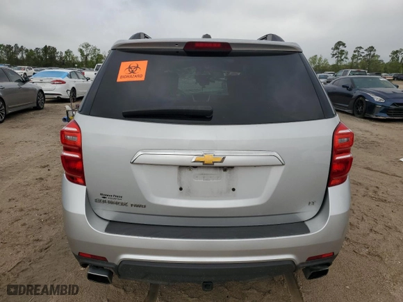 2017 Chevrolet Equinox LT with VIN 2GNFLFE30H6209966, listed as a Copart auction lot 50836825 with 154,371 mi miles and Salvage Title. Bid and sale history available at carsss.com. Image 6.