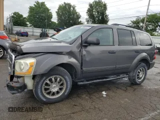 2004 Dodge Durango SLT z VIN 1D4HB48N14F168496, wystawiony jako Copart lot #59863915 z przebiegiem 99 629 mil mil oraz Szkoda całkowita • Salvage title. Historia ofert i sprzedaży dostępna na DreamBid. Obrazek 1.