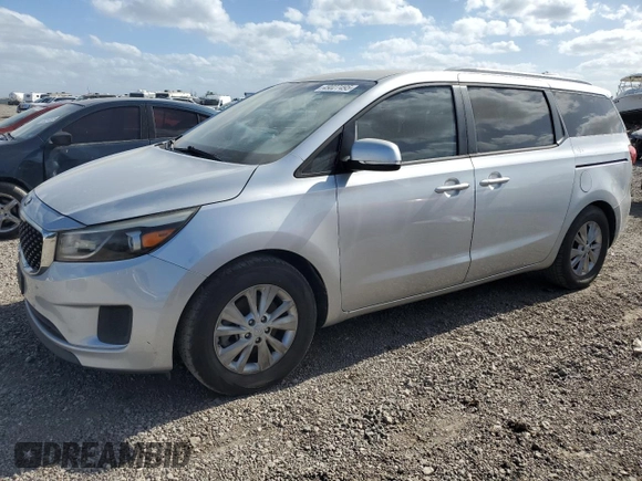 2016 Kia Sedona LX with VIN KNDMB5C14G6091911, listed as a Copart auction lot 49027495 with 133,357 mi miles and Salvage Title. Bid and sale history available at carsss.com. Image 1.