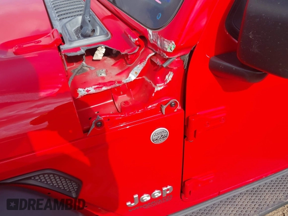 2018 Jeep Wrangler Unlimited Sport z VIN 1C4HJXDG9JW227864, wystawiony jako IAAI lot #42504877 z przebiegiem 53 378 mil mil oraz . Historia ofert i sprzedaży dostępna na DreamBid. Obrazek 6.