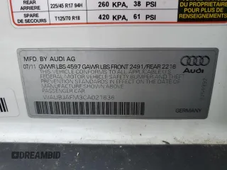 2012 Audi A3 2.0 TDI Premium with VIN WAUBJAFM3CA021636, listed as a Copart auction lot 40302014 with 107,396 mi miles and Non Repairable. Bid and sale history available at carsss.com. Image 12.