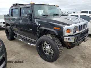 2008 Hummer H2 SUT with VIN 5GRGN22858H105935, listed as a Copart auction lot 75078544 with 0 mi miles and Salvage Title. Bid and sale history available at carsss.com. Image 4.