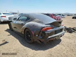 2021 Toyota GR Supra 3.0 with VIN WZ1DB0C05MW035922, listed as a Copart auction lot 43603042 with 0 mi miles and Salvage Title. Bid and sale history available at carsss.com. Image 3.