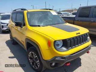 2023 Jeep Renegade Trailhawk z VIN ZACNJDC14PPP66216, wystawiony jako IAAI lot #42000920 z przebiegiem 36 048 mil mil oraz . Historia ofert i sprzedaży dostępna na DreamBid. Obrazek 1.