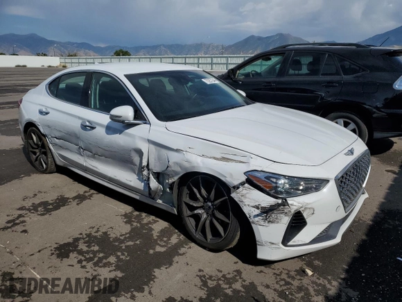 2019 Genesis G70 2.0T Sport with VIN KMTG24LA8KU032387, listed as a Copart auction lot 70257244 with 63,308 mi miles and Salvage Title. Bid and sale history available at carsss.com. Image 4.