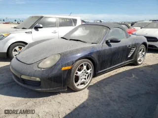 2007 Porsche Boxster with VIN WP0CA29897U710421, listed as a Copart auction lot 75128024 with 0 mi miles and Salvage Title. Bid and sale history available at carsss.com. Image 1.