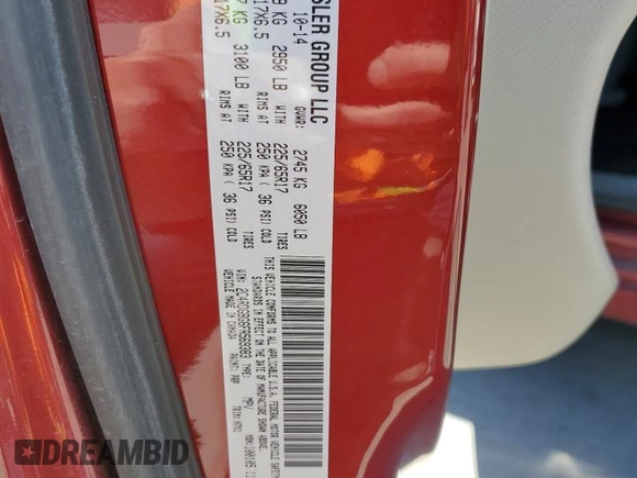 2015 Dodge Grand Caravan SE with VIN 2C4RDGBG6FR569383, listed as a Copart auction lot 55075745 with 45,474 mi miles and Salvage Title. Bid and sale history available at DreamBid. Image 13.
