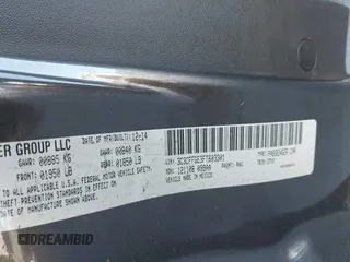 2015 FIAT 500e with VIN 3C3CFFGE3FT603301, listed as a IAAI auction lot 41599133 with 42,635 mi miles. Bid and sale history available at carsss.com. Image 9.