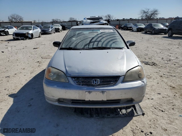 2001 Honda Civic EX with VIN 1HGEM22901L032398, listed as a Copart auction lot 47037665 with 181,838 mi miles and Salvage Title. Bid and sale history available at carsss.com. Image 5.