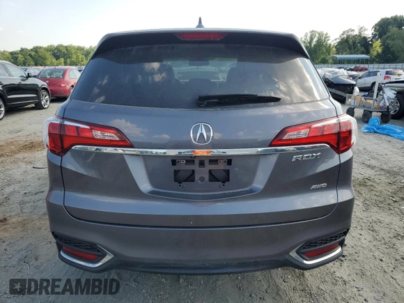 2017 Acura RDX Technology with VIN 5J8TB4H56HL006119, listed as a Copart auction lot 61830555 with 83,487 mi miles and Salvage title. Bid and sale history available at DreamBid. Image 6.