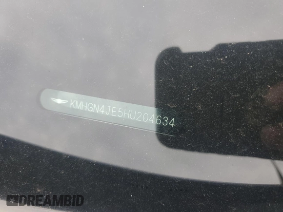 2017 Genesis G80 3.8L with VIN KMHGN4JE5HU204634, listed as a Copart auction lot 50973365 with Not Provided miles and Salvage Title. Bid and sale history available at carsss.com. Image 14.