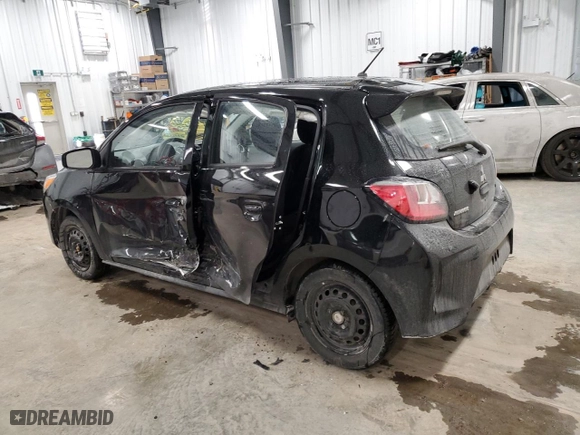 2024 Mitsubishi Mirage Black Edition with VIN ML32AWHJ4RH001773, listed as a Copart auction lot 42137045 with 15854 miles and Clean Title. Bid and sale history available at carsss.com. Image 2.