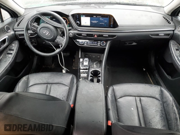 2021 Hyundai Sonata Hybrid Limited with VIN KMHL54JJ6MA020438, listed as a Copart auction lot 43614463 with 34,002 mi miles. Bid and sale history available at carsss.com. Image 8.