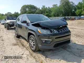 2018 Jeep Compass Latitude with VIN 3C4NJCBBXJT339470, listed as a Copart auction lot 61000055 with 75,563 mi miles and Salvage title. Bid and sale history available at DreamBid. Image 14.