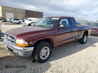 2000 Dodge Dakota Sport with VIN 1B7GL22NXYS695274, listed as a Copart auction lot 52212485 with 105,592 mi miles and Salvage Title. Bid and sale history available at carsss.com. Image 1.
