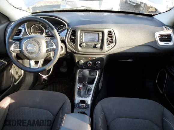 2017 Jeep Compass Sport with VIN 3C4NJCAB6HT647621, listed as a Copart auction lot 80497284 with 96,086 mi miles and Salvage Title. Bid and sale history available at carsss.com. Image 8.