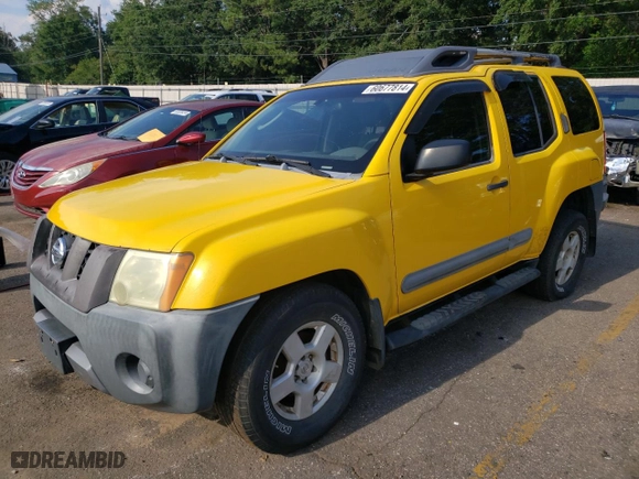 2005 Nissan Xterra S with VIN 5N1AN08U55C609695, listed as a Copart auction lot 60677814 with 193,511 mi miles and Salvage Title. Bid and sale history available at carsss.com. Image 1.