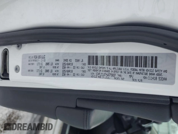 2017 Jeep Cherokee Overland с VIN 1C4PJMJS7HW575837, выставлен на аукционе Copart как лот 45963695 с пробегом 150 209 миль миль и Чистый • Clean title. История ставок и продаж доступна на DreamBid. Изображение 13.