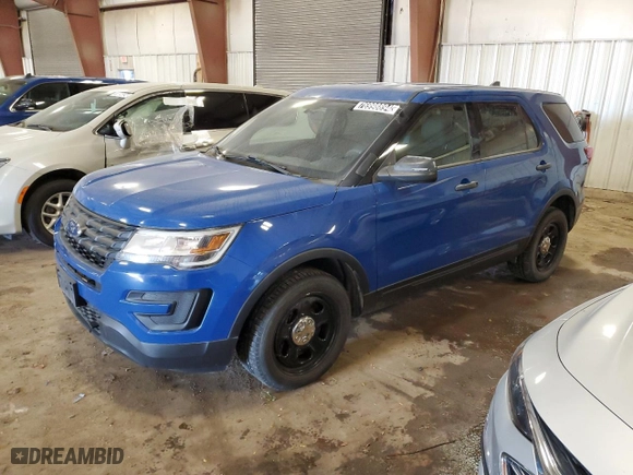 2019 Ford Police Interceptor Utility with VIN 1FM5K8AT8KGB15703, listed as a Copart auction lot 76998894 with 104,702 mi miles and Clean Title. Bid and sale history available at carsss.com. Image 1.