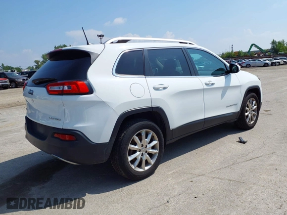 2016 Jeep Cherokee Limited with VIN 1C4PJMDB2GW253553, listed as a IAAI auction lot 42802413 with 107,673 mi miles and . Bid and sale history available at DreamBid. Image 4.
