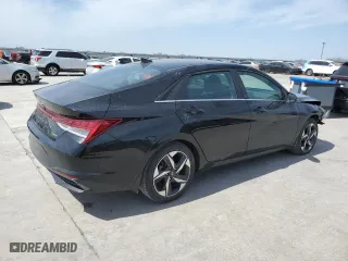 2023 Hyundai Elantra Limited with VIN 5NPLP4AG2PH108953, listed as a Copart auction lot 49537655 with 27,329 mi miles and Salvage Title. Bid and sale history available at carsss.com. Image 3.