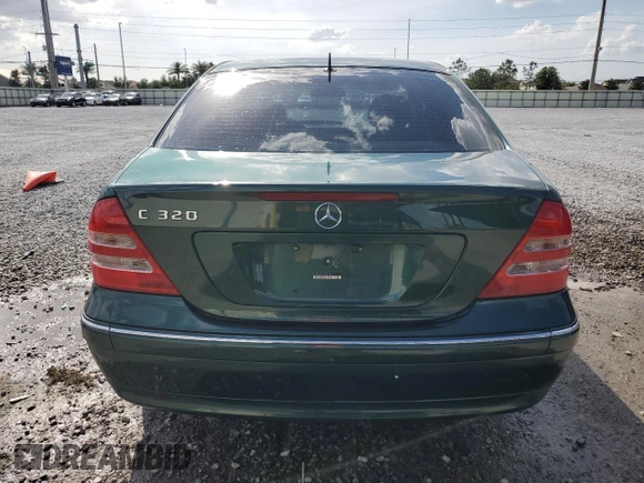 2001 Mercedes-Benz C 320 with VIN WDBRF64J21F029346, listed as a Copart auction lot 50622475 with 82,100 mi miles and Salvage Title. Bid and sale history available at carsss.com. Image 6.