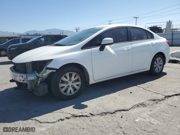 2012 Honda Civic Sdn LX with VIN 19XFB2F50CE328856, listed as a Copart auction lot 52494395 with 152,866 mi miles and Salvage Title. Bid and sale history available at carsss.com. Image 1.