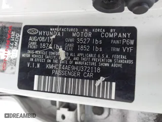 2017 Hyundai Accent SE with VIN KMHCT4AE9HU372118, listed as a IAAI auction lot 41735429 with 200,037 mi miles. Bid and sale history available at carsss.com. Image 9.