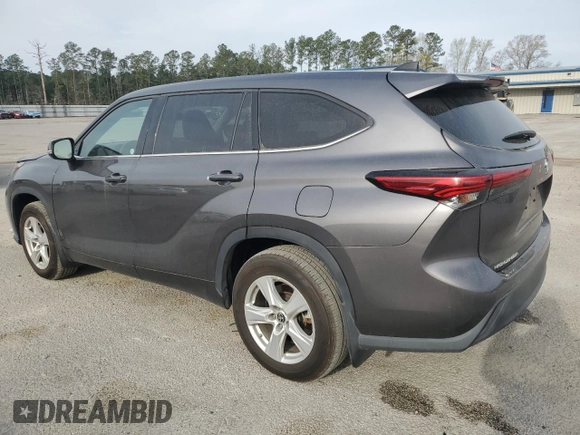 2022 Toyota Highlander LE z VIN 5TDBZRBHXNS566239, wystawiony jako Copart lot #49960015 z przebiegiem 47 997 mil mil oraz Szkoda całkowita • Salvage title. Historia ofert i sprzedaży dostępna na DreamBid. Obrazek 2.