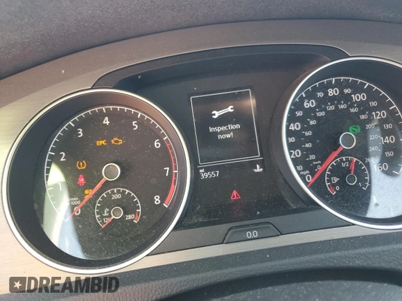 2016 Volkswagen Golf TSI S с VIN 3VWC17AU9GM514485, выставлен на аукционе Copart как лот 56247705 с пробегом 39 557 миль миль и Списание • Salvage title. История ставок и продаж доступна на DreamBid. Изображение 9.