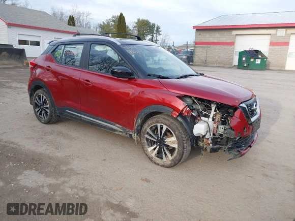2020 Nissan Kicks SR with VIN 3N1CP5DV0LL563782, listed as a IAAI auction lot 41144161 with 89,285 mi miles. Bid and sale history available at carsss.com. Image 1.