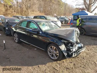 2018 Mercedes-Benz C-Class C 300 with VIN WDDWF4KB2JR416990, listed as a IAAI auction lot 40997622 with 63,184 mi miles. Bid and sale history available at carsss.com. Image 1.