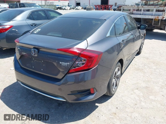 2019 Honda Civic Sedan LX with VIN 19XFC2F63KE025722, listed as a IAAI auction lot 42045594 with 57,290 mi miles. Bid and sale history available at carsss.com. Image 4.