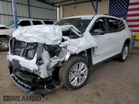 2024 GMC Acadia AWD Elevation z VIN 1GKENNKS6RJ199473, wystawiony jako Copart lot #53813095 z przebiegiem 21 566 mil mil oraz Szkody całkowita. Historia ofert i sprzedaży dostępna na DreamBid. Obrazek 1.