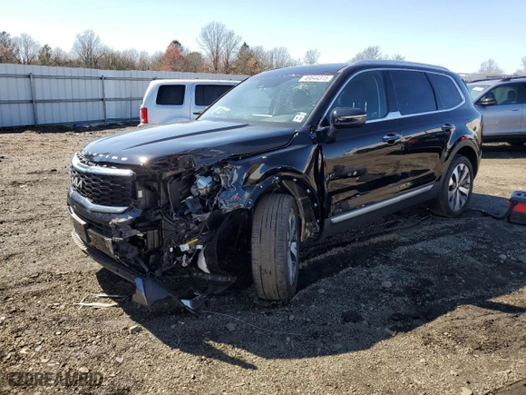 2022 Kia Telluride S with VIN 5XYP6DHC5NG310097, listed as a Copart auction lot 49644315 with 26,840 mi miles and Salvage Title. Bid and sale history available at carsss.com. Image 1.