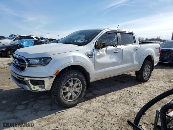 2019 Ford Ranger XL with VIN 1FTER4FH5KLA54430, listed as a Copart auction lot 43701485 with 58,607 mi miles and Salvage Title. Bid and sale history available at carsss.com. Image 1.
